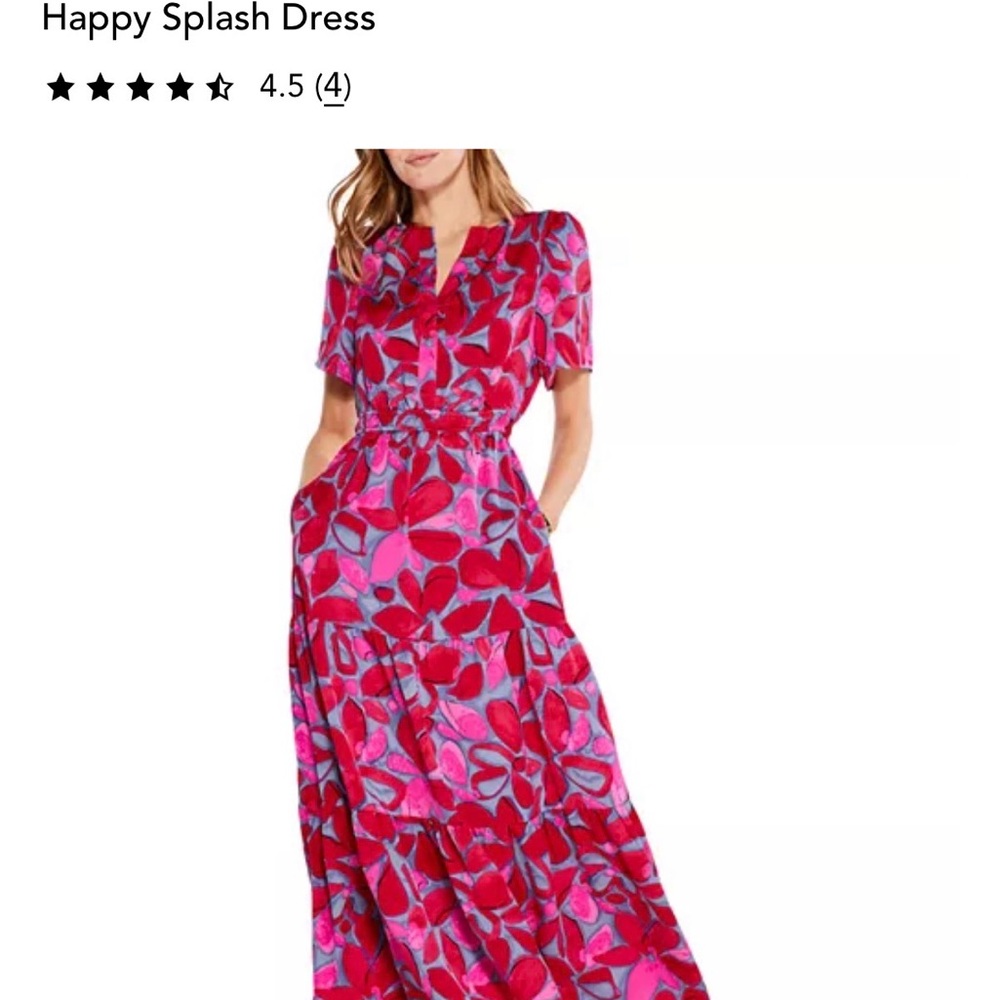 NIC+ZOE Vibrant Pink and Blue Maxi Dress